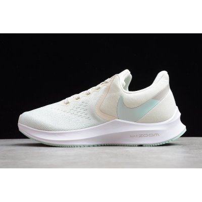 Nike Bayan Zoom Winflo 6 Pale Beyaz / Turkuaz Koşu Ayakkabısı Türkiye - Y21NWFEW